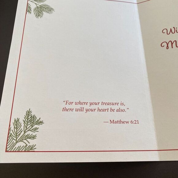 St Labre Indian School Red Truck with Puppy Christmas Greeting Card w/ Envelope - Picture 3 of 8